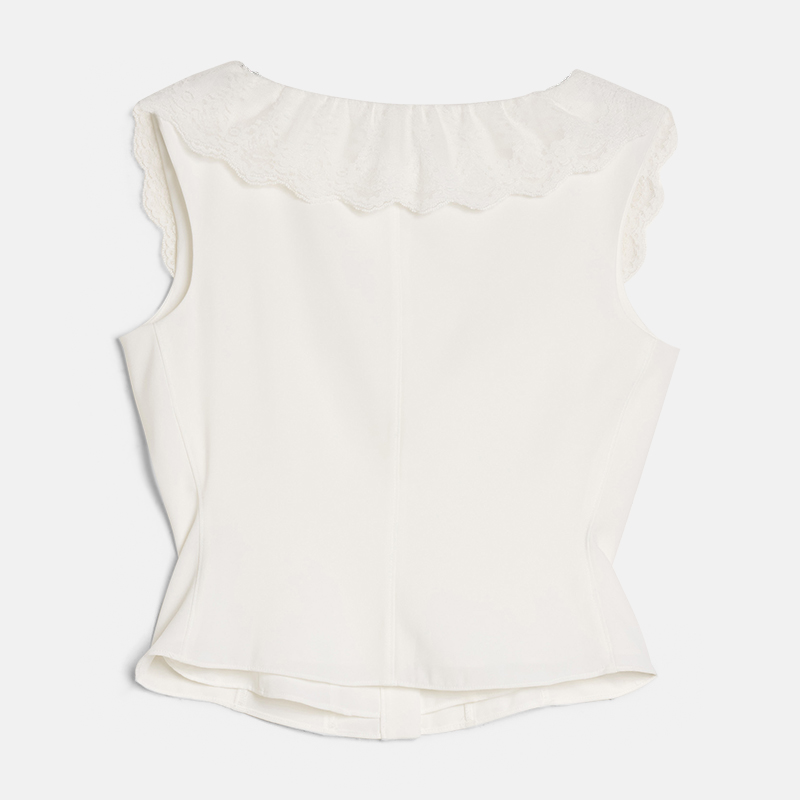 Super Flea Market+Guizio+White Blouse+Camille Charriere1